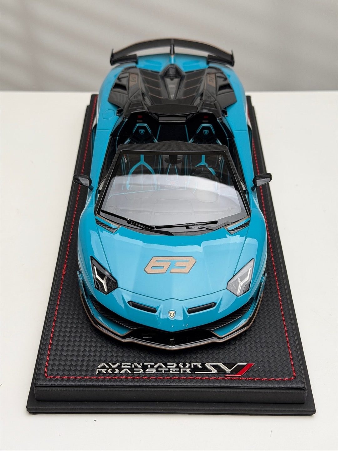 Lamborghini Aventador SVJ Roadster (Blue #63) [MR Collection] 1/18 scale