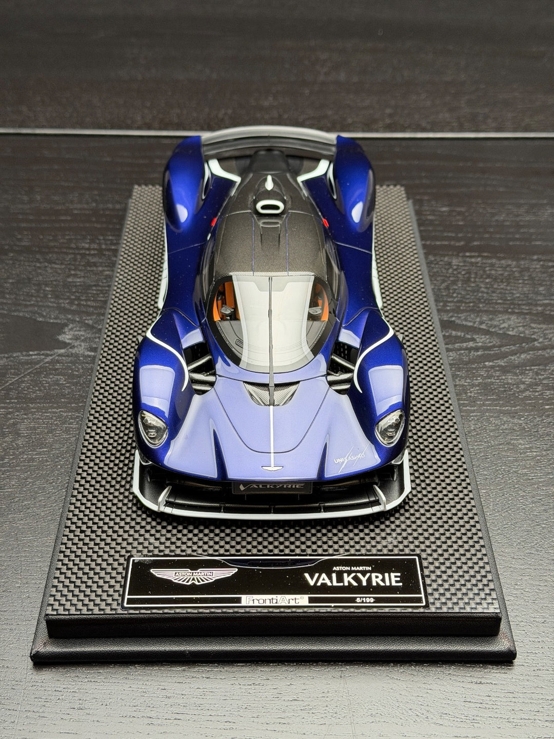 Aston Martin Valkyrie (Blue/ UK Flag) [FrontiArt] 1/18 scale