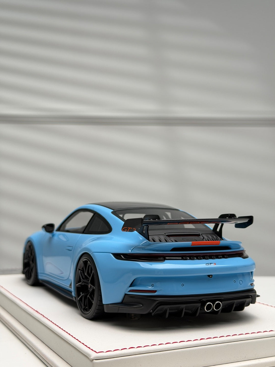 Porsche 911 GT3 (Baby Blue, Orange Stripe) [Davis & Giovanni] 1/18 scale