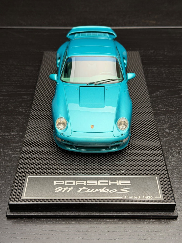 Porsche 911 Turbo S (Blue) [Dino Model] 1/18 scale