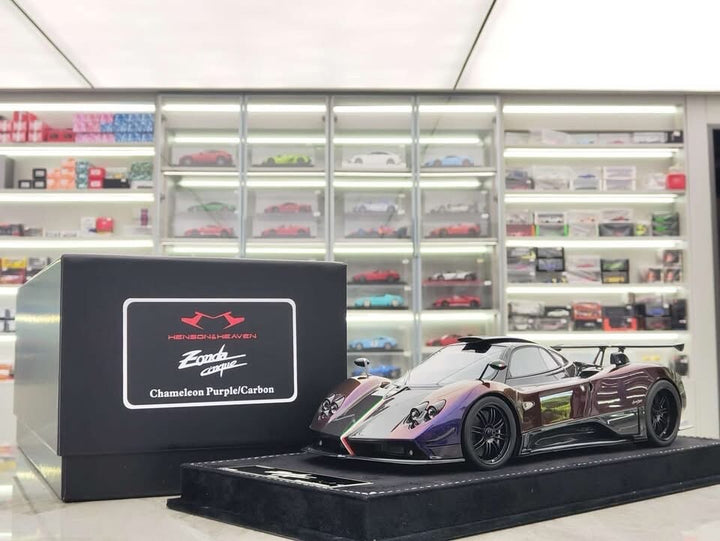Pagani Zonda Cinque (Chameleon Purple/ Carbon) [Henson & Heaven] 1/18 scale