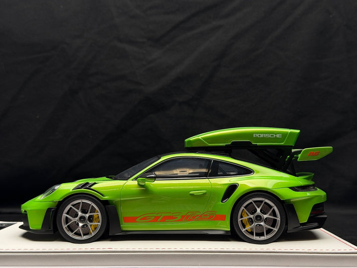 Porsche 911 GT3 RS w/ Roof Rack (Green/ Orange) [IVY Model] 1:18 scale