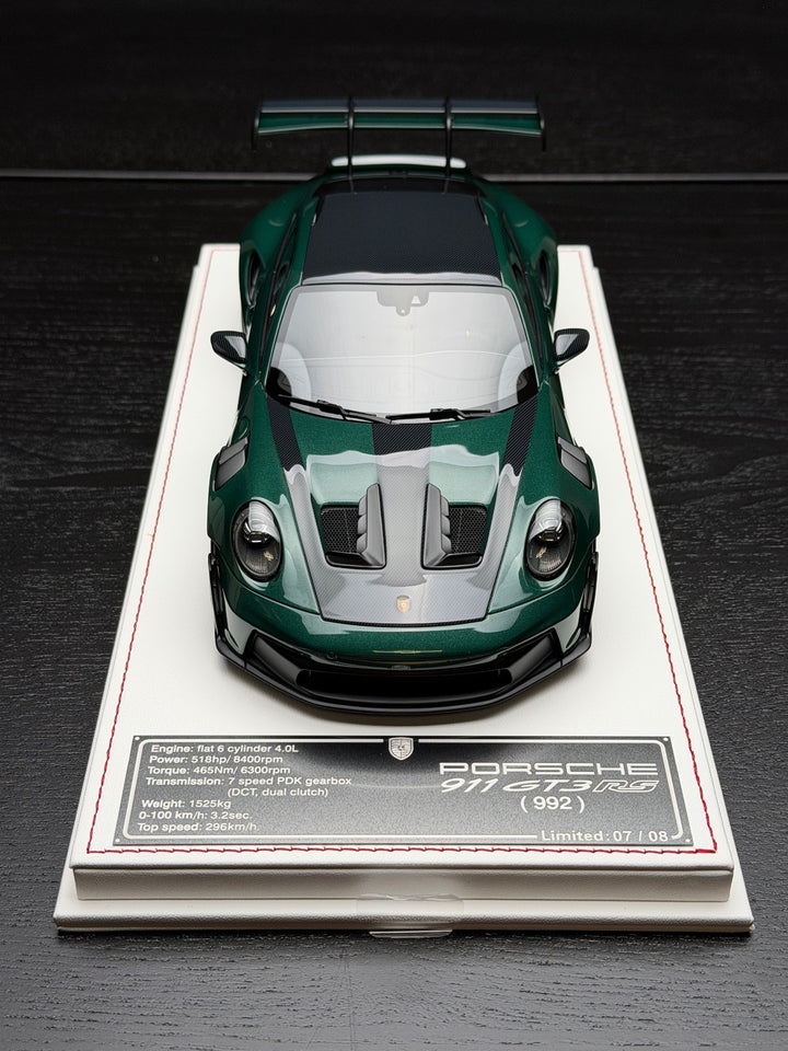 Porsche 911 GT3 RS (Metallic Dark Green) [Davis & Giovanni] 1:18 scale
