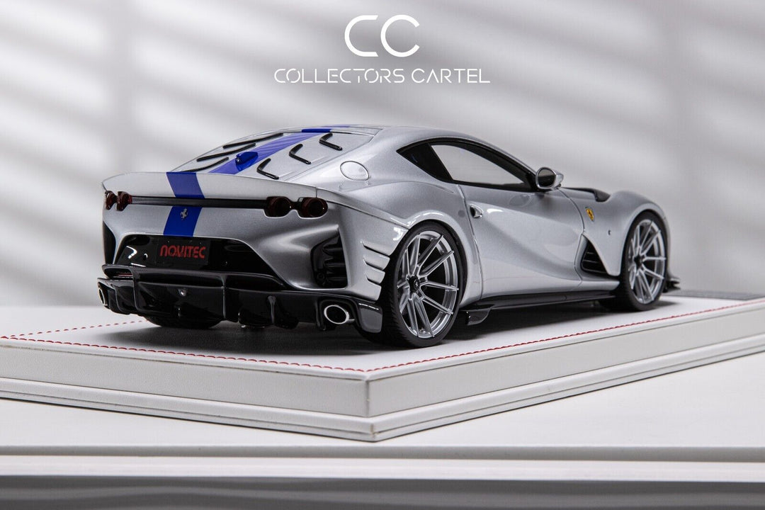 Ferrari 812 Competizione NOVITEC (Silver/ Blue) [Davis & Giovanni] 1/18 scale