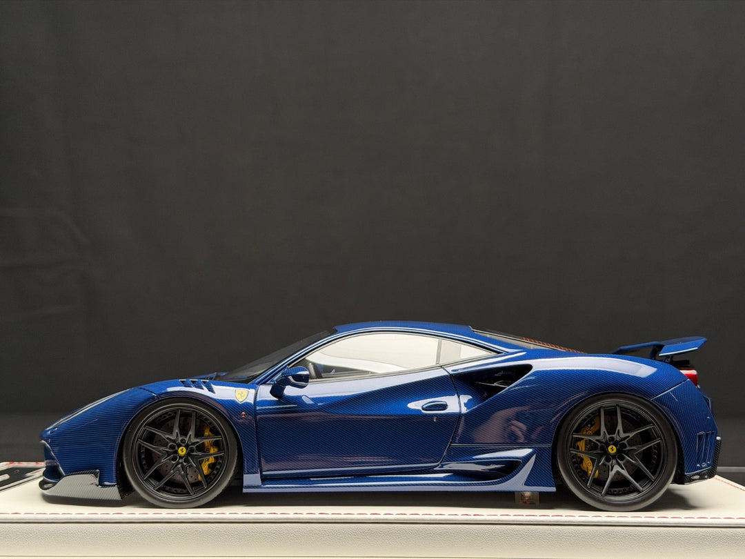 Ferrari 488 GTB N-LARGO NOVITEC (Blue Carbon) [Davis & Giovanni] 1:18 scale