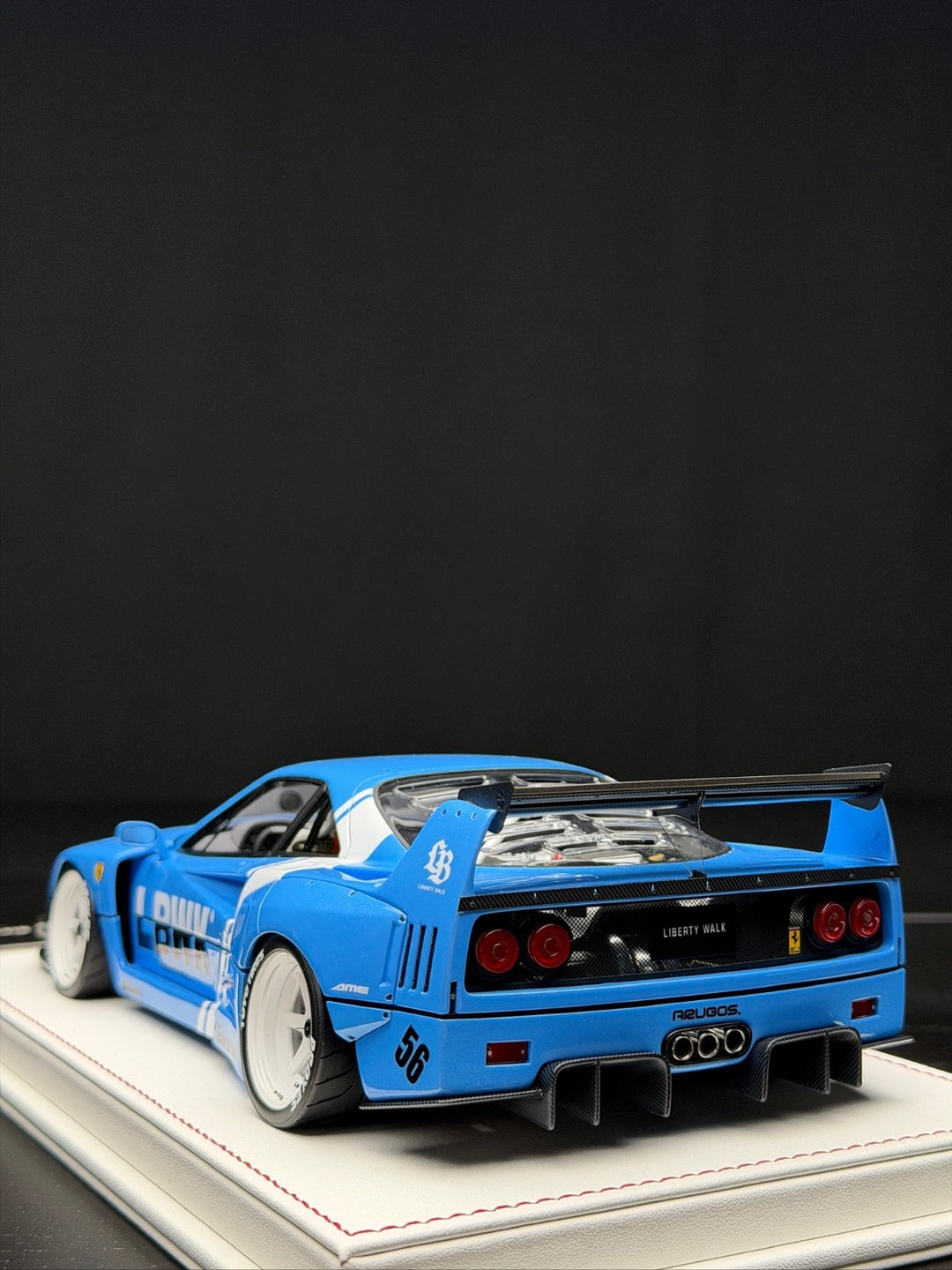 Ferrari F40 LBWK (Blue/ White Rims) [Davis & Giovanni] 1:18 scale
