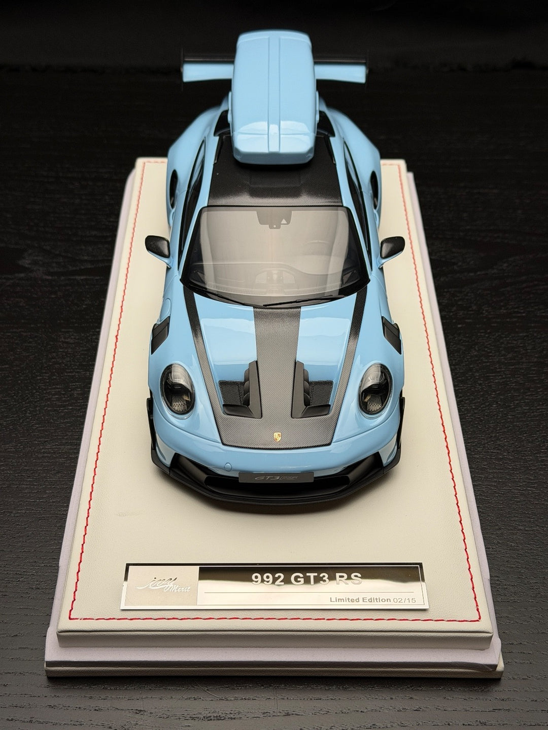 Porsche 911 GT3 RS w/ Roof Rack (Gulf Blue/ Black) [IVY Model] 1:18 scale