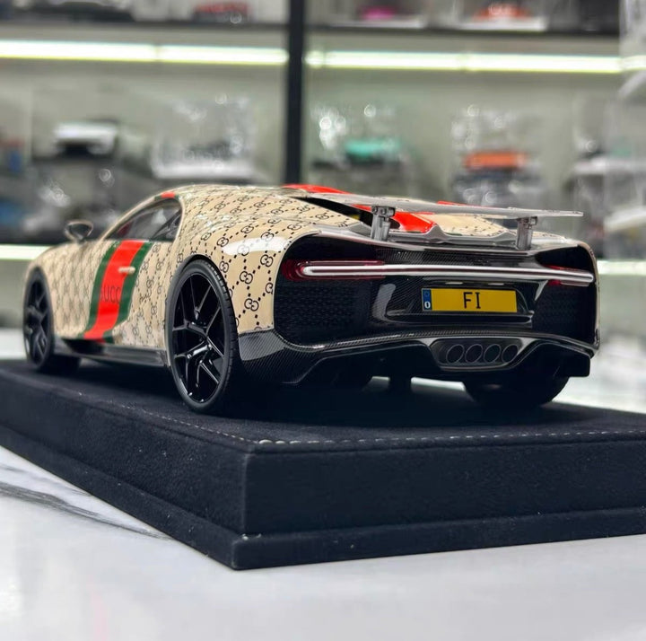 Bugatti Chiron Sport (Brown GUCCI Monogram) [Henson&Heaven] 1/18 scale