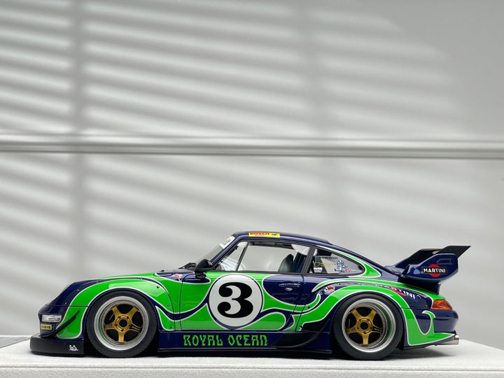 Porsche 911 993 RWB (Royal Ocean Green) [FuelMe Model] 1/18 scale