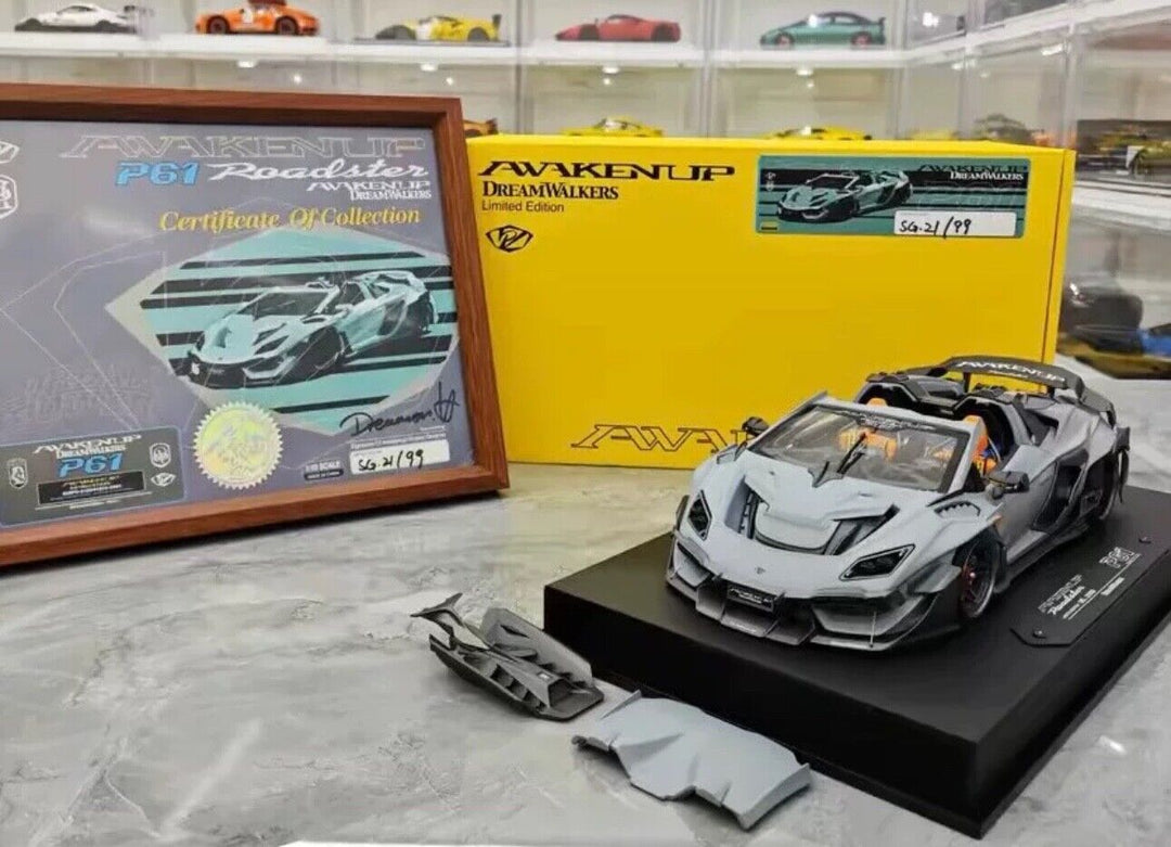 Lamborghini Huracan Awakenup-P61 Roadster (Gray) [DreamWalkers] 1/18 scale