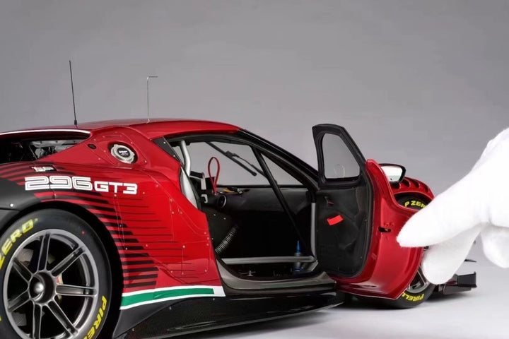 Ferrari 296 GT3 (Rosso Corsa) [Fully opening] By: Amalgam 1:8 scale