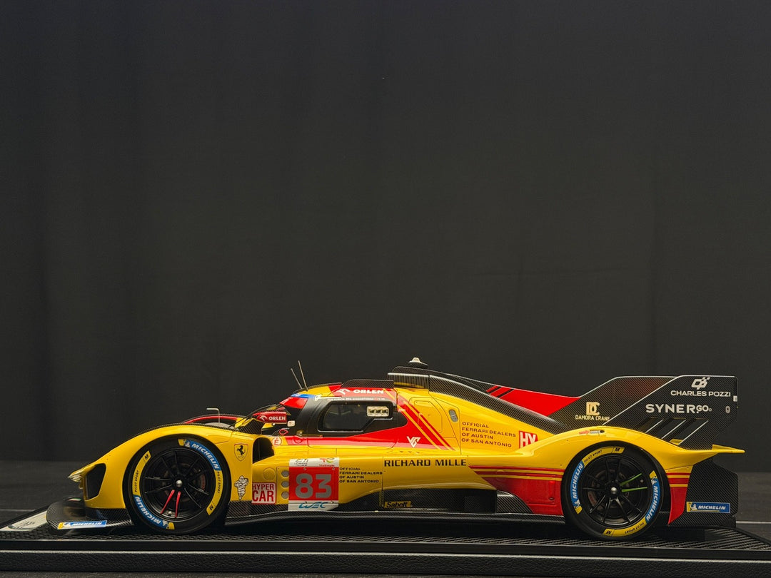 Ferrari 499P (24h Le Mans 2024 - Yellow) [BBR] 1:12 scale