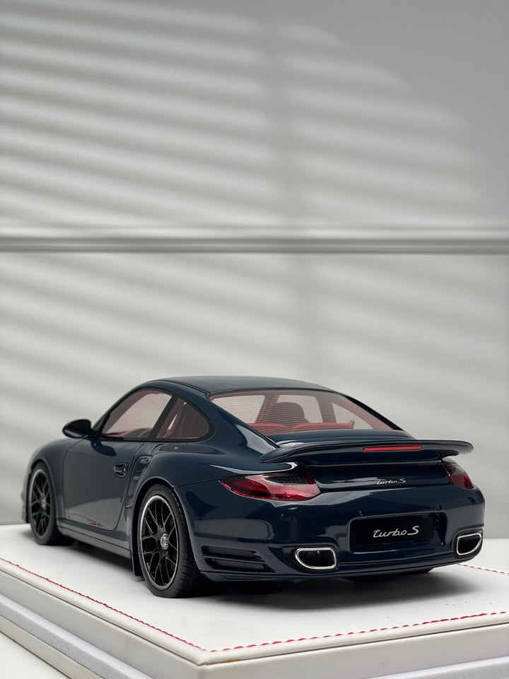 Porsche 997.2 911 Turbo S (Dark Blue/ Red Interior) [IVY Merit Model] 1/18 scale