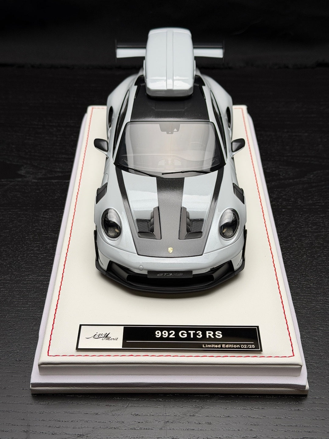 Porsche 911 GT3 RS w/ Roof Rack (Gray/ Blue) [IVY Model] 1:18 scale