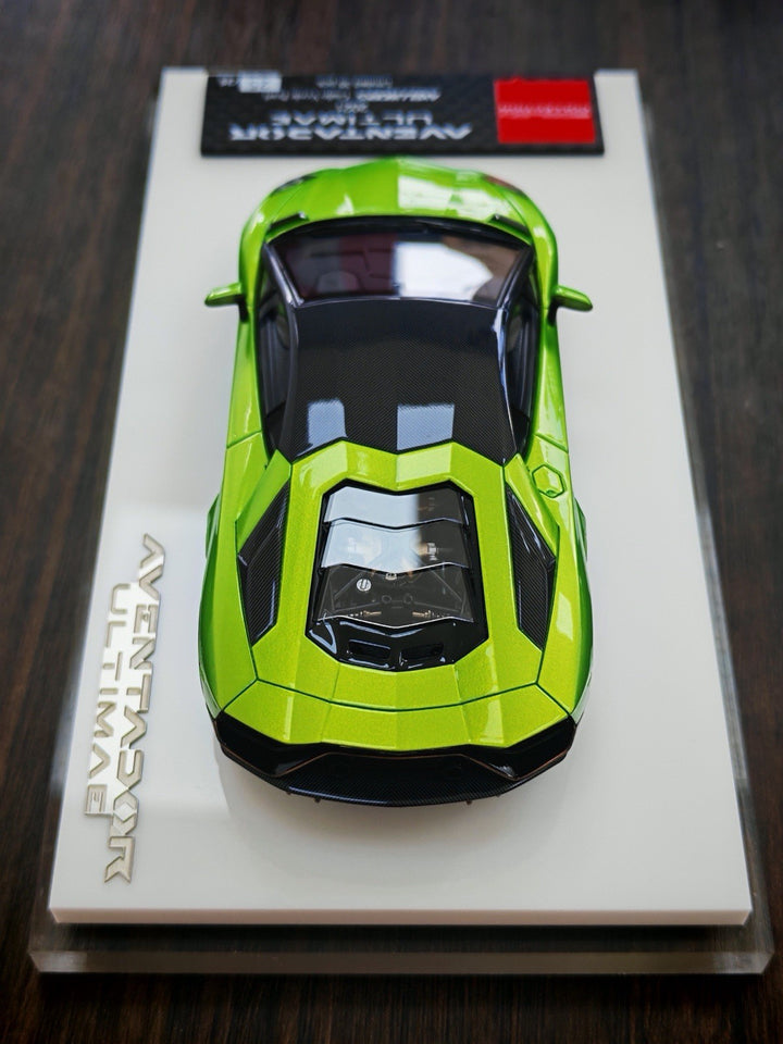 Lamborghini Aventador Ultimae (Giallo Verde Pearl)[Make Up AXELLWORKS]1:43 scale