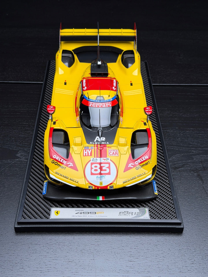 Ferrari 499P (24h Le Mans 2024 - Yellow) [BBR] 1:12 scale