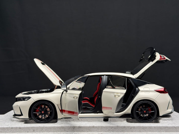 Honda Civic Type R HKS (White/ Red) [Motorhelix] 1/18 scale