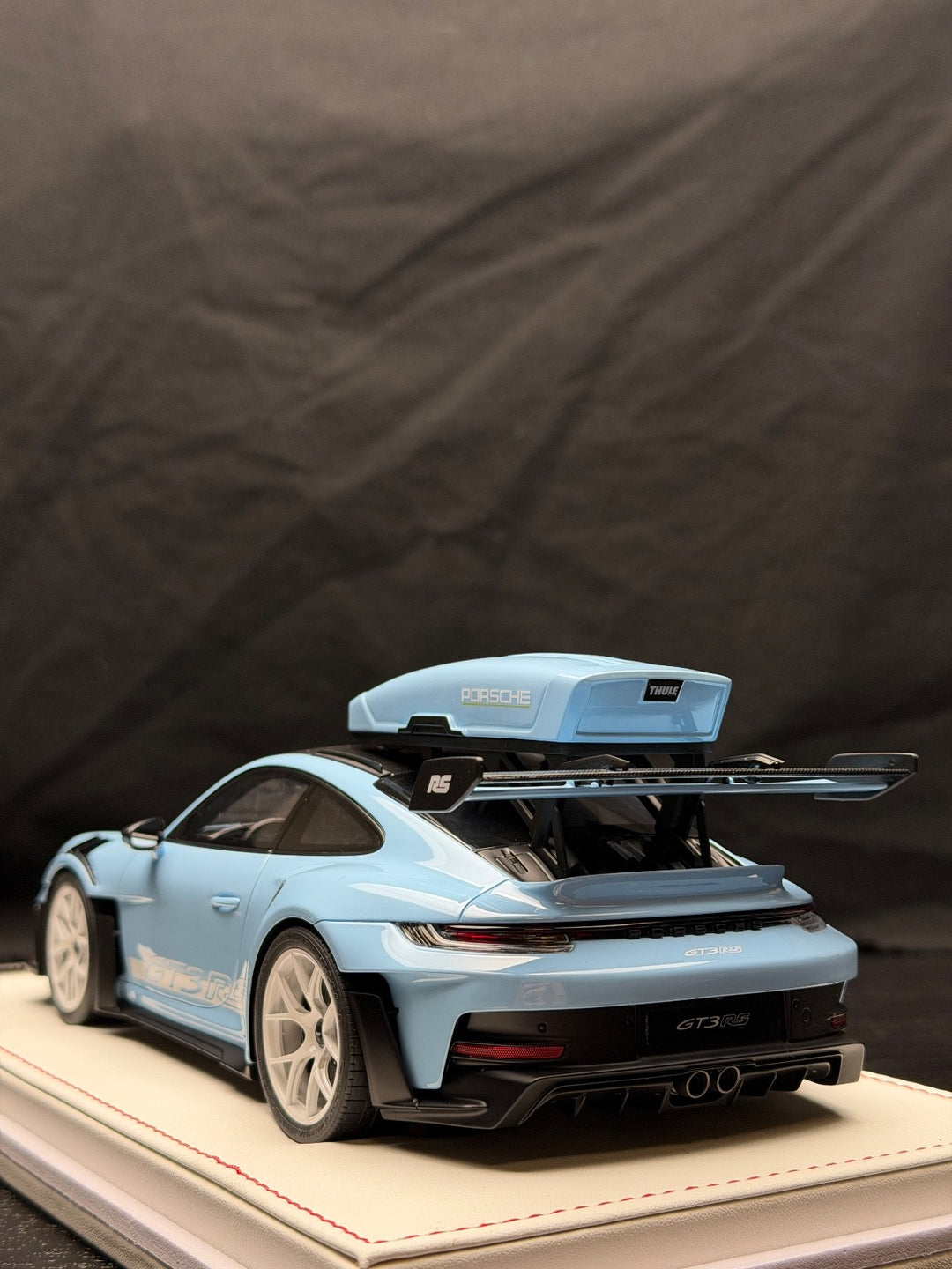 Porsche 911 GT3 RS w/ Roof Rack (Gulf Blue/ White) [IVY Model] 1:18 scale