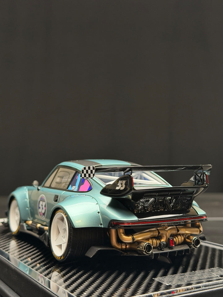 Porsche Carrera RWB 964 Modified Version (Ice Blue) [MCM] 1/18 scale