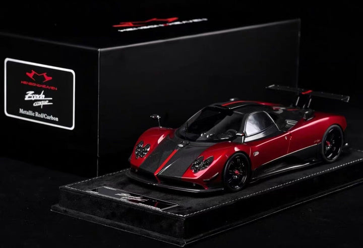 Pagani Zonda Cinque (Metallic Red/ Carbon) [Henson & Heaven] 1/18 scale