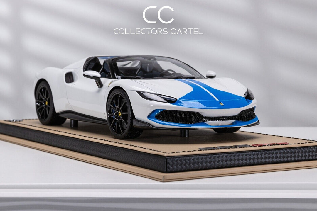 Ferrari 296 GTS (White/ Blue) [MR Collection] 1/18 scale