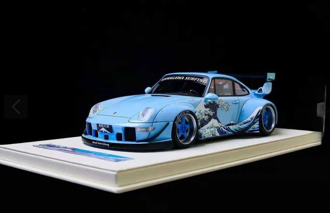 Porsche 911 993 RWB KANGAWA SURFING (SuperNine Blue) [VIP] 1/18 scale