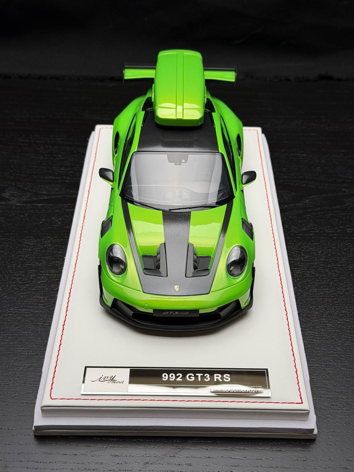 Porsche 911 GT3 RS w/ Roof Rack (Green/ Black) [IVY Model] 1:18 scale