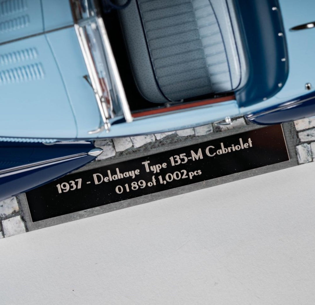 1937 Delahaye Type 135-M Cabriolet (Two-Tone Blue) [MINICHAMPS] 1:18 scale