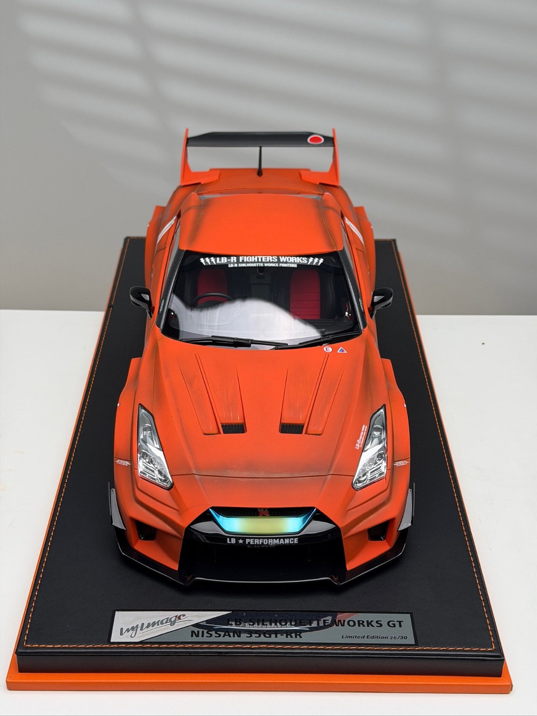 2 Nissan R35 GT-RR LBWK (Matte Orange Zero Fighter) gray [IVY Model] 1/12 scale
