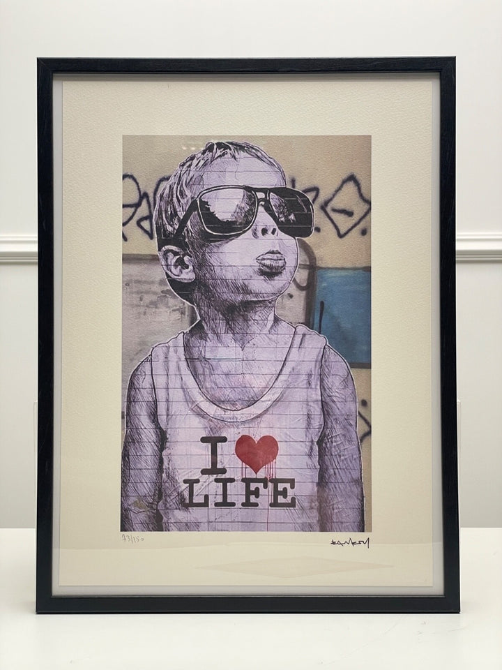 Banksy - "I Love Life" Signed Lithograph #73 of 150