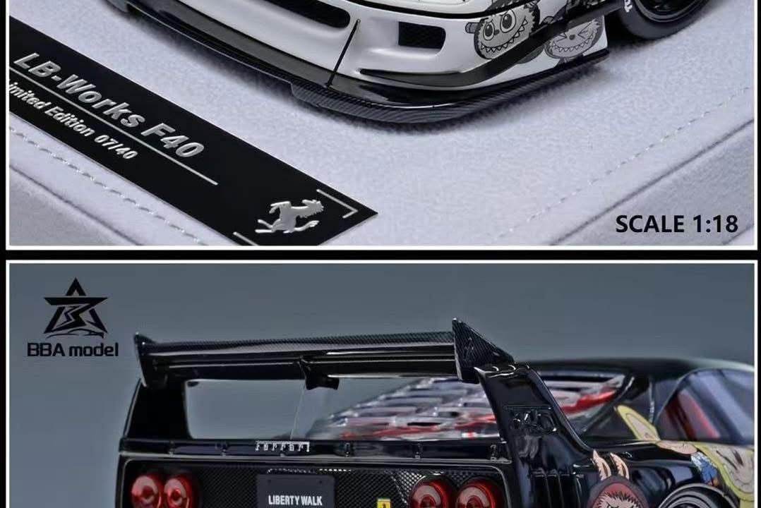 Ferrari F40 LBWK (LABUBU Decals) [BBA Model] 1/18 scale