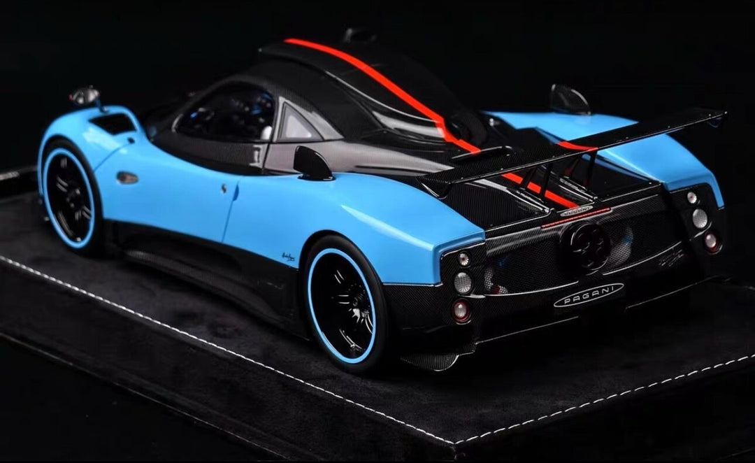 Pagani Zonda Cinque (Baby Blue/ Carbon) [Henson & Heaven] 1/18 scale