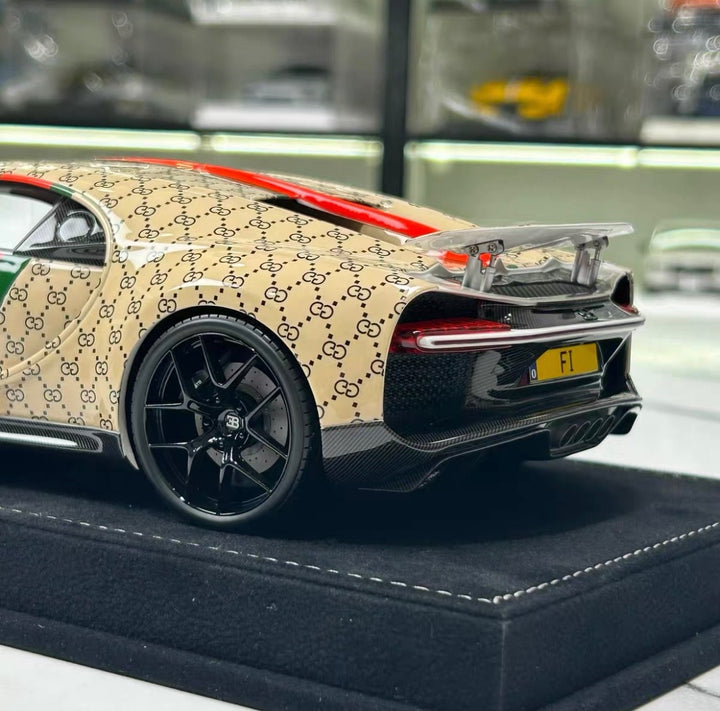 Bugatti Chiron Sport (Brown GUCCI Monogram) [Henson&Heaven] 1/18 scale