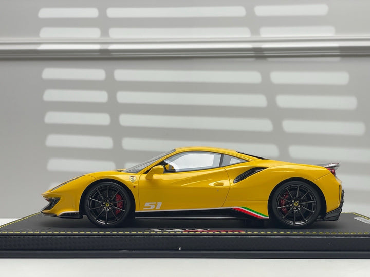 1/18 BBR Ferrari 488 Pista Piloti Giallo Modena Limited edition with case RARE