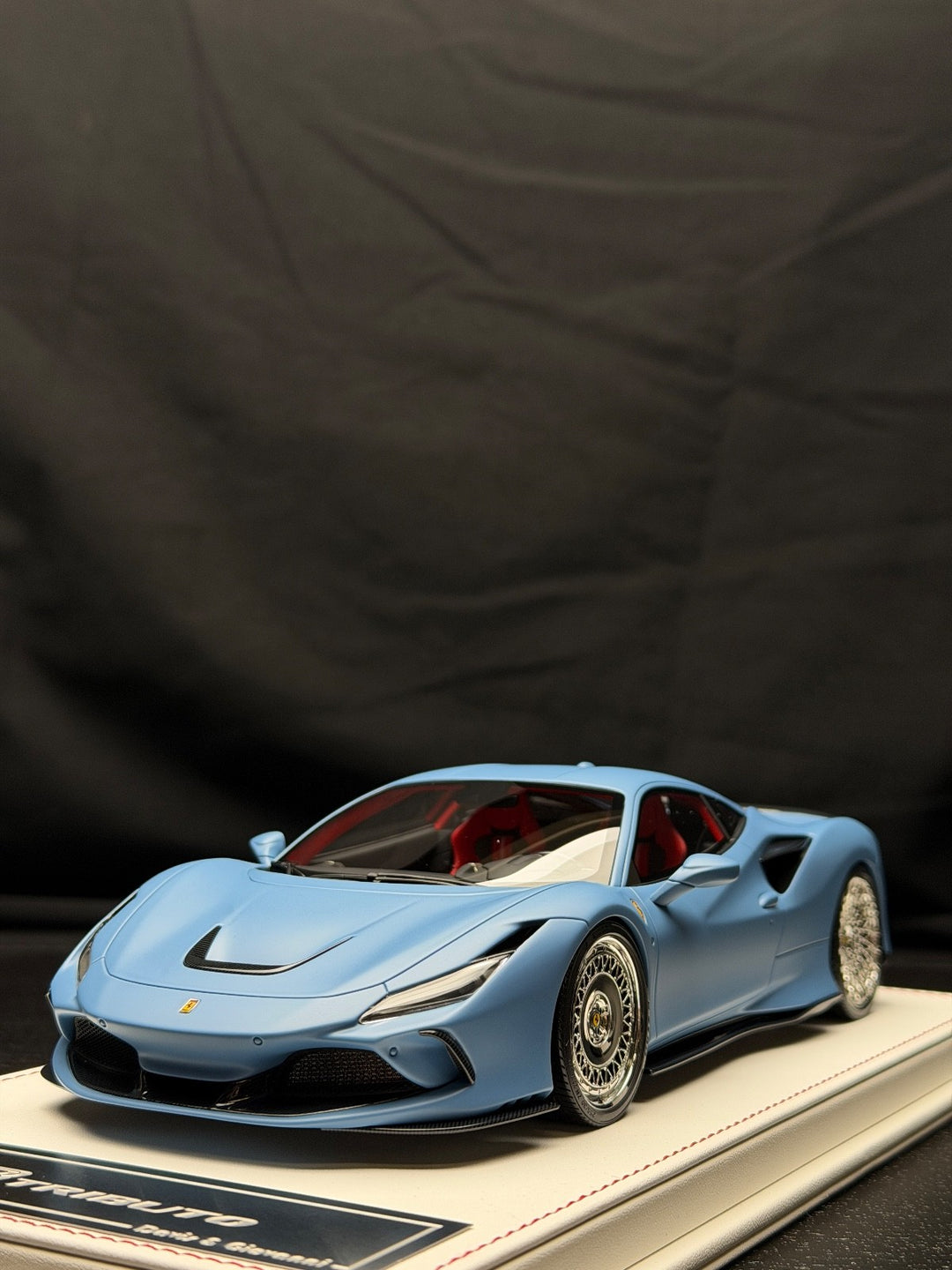 Ferrari F8 Tributo NOVITEC (Matte Blue) [Davis & Giovanni] 1:18 scale - 1 OF 1