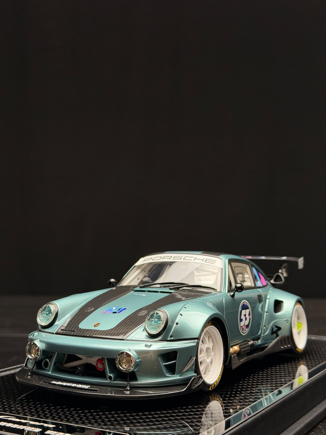 Porsche Carrera RWB 964 Modified Version (Ice Blue) [MCM] 1/18 scale