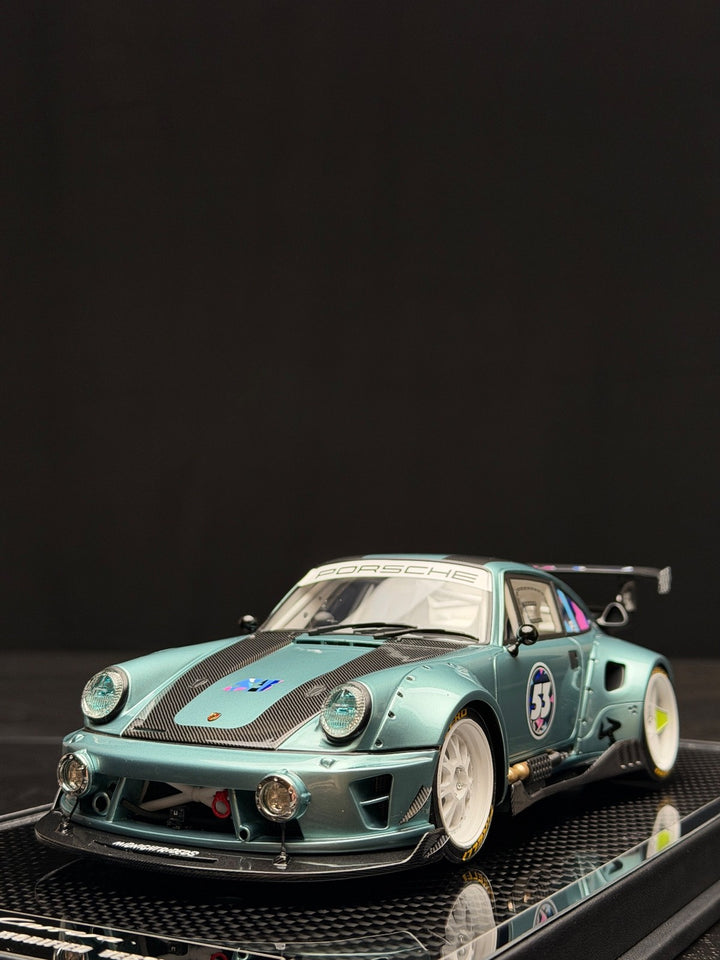 Porsche Carrera RWB 964 Modified Version (Ice Blue) [MCM] 1/18 scale