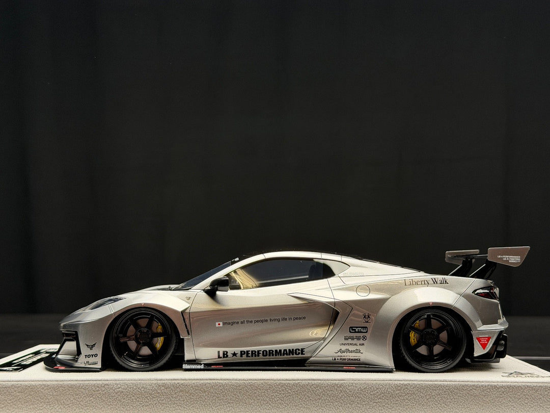 Chevrolet Corvette C8 LBWK (Silver) [BBA Model] 1/18 scale – Collectors ...