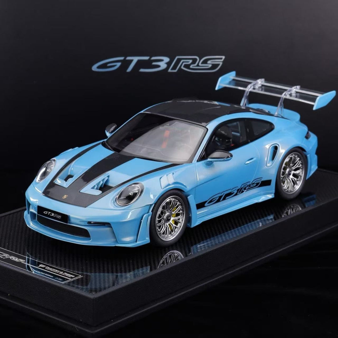 Porsche 911 GT3 RS (Blue) [Timothy & Pierre] 1/18 scale