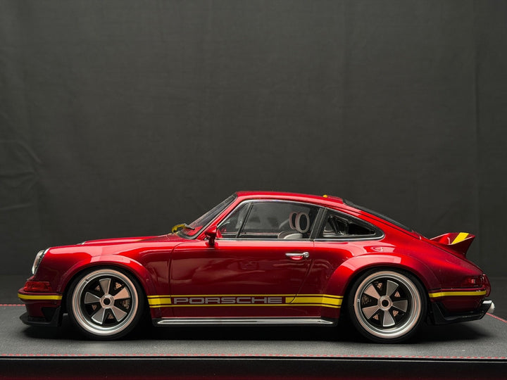 Porsche 911 Singer DLS (Metallic Red/ Yellow Stripe) [IVY Model] 1:12 scale