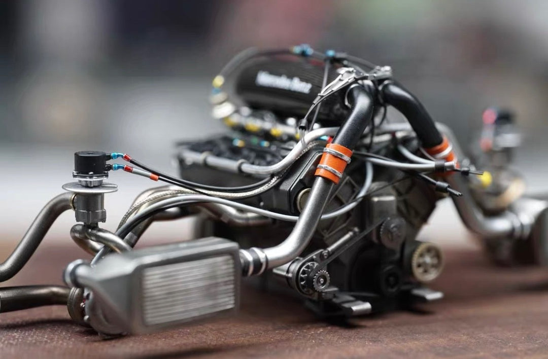 Sauber C9 1989 #63 Champion Mercedes M119hl Engine Diorama [1:24 scale]