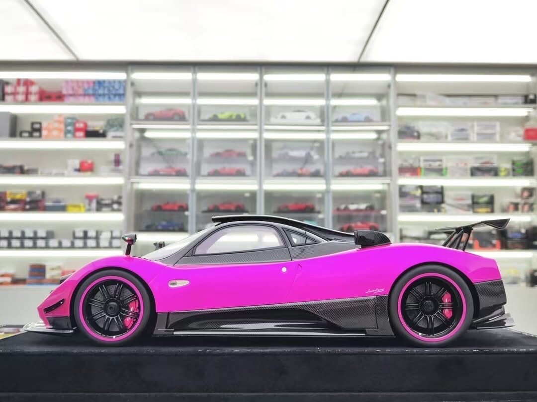 Pagani Zonda Cinque (Flash Pink/ Carbon) [Henson & Heaven] 1/18 scale