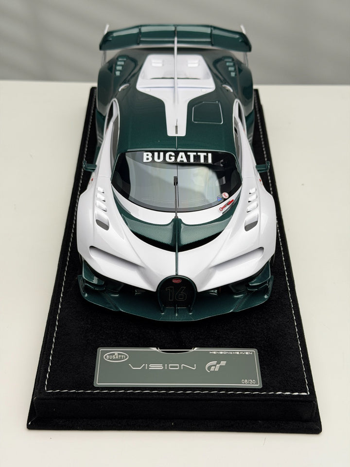 Bugatti Vision GT (White/ Dark Green Carbon) [Henson&Heaven] 1/18 scale