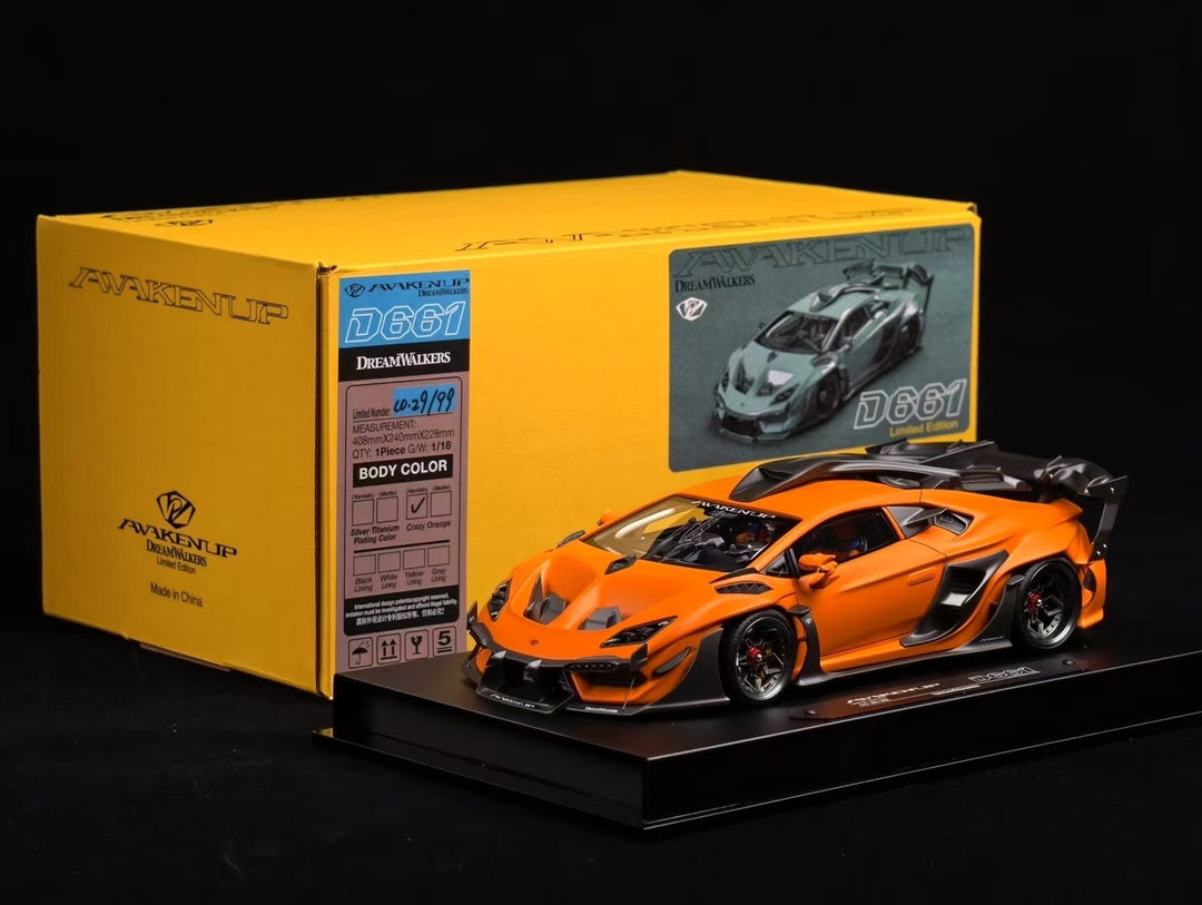 Lamborghini Huracan Awakenup-D661 (Orange) [DreamWalkers] 1/18 scale