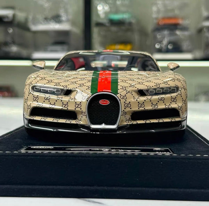 Bugatti Chiron Sport (Brown GUCCI Monogram) [Henson&Heaven] 1/18 scale