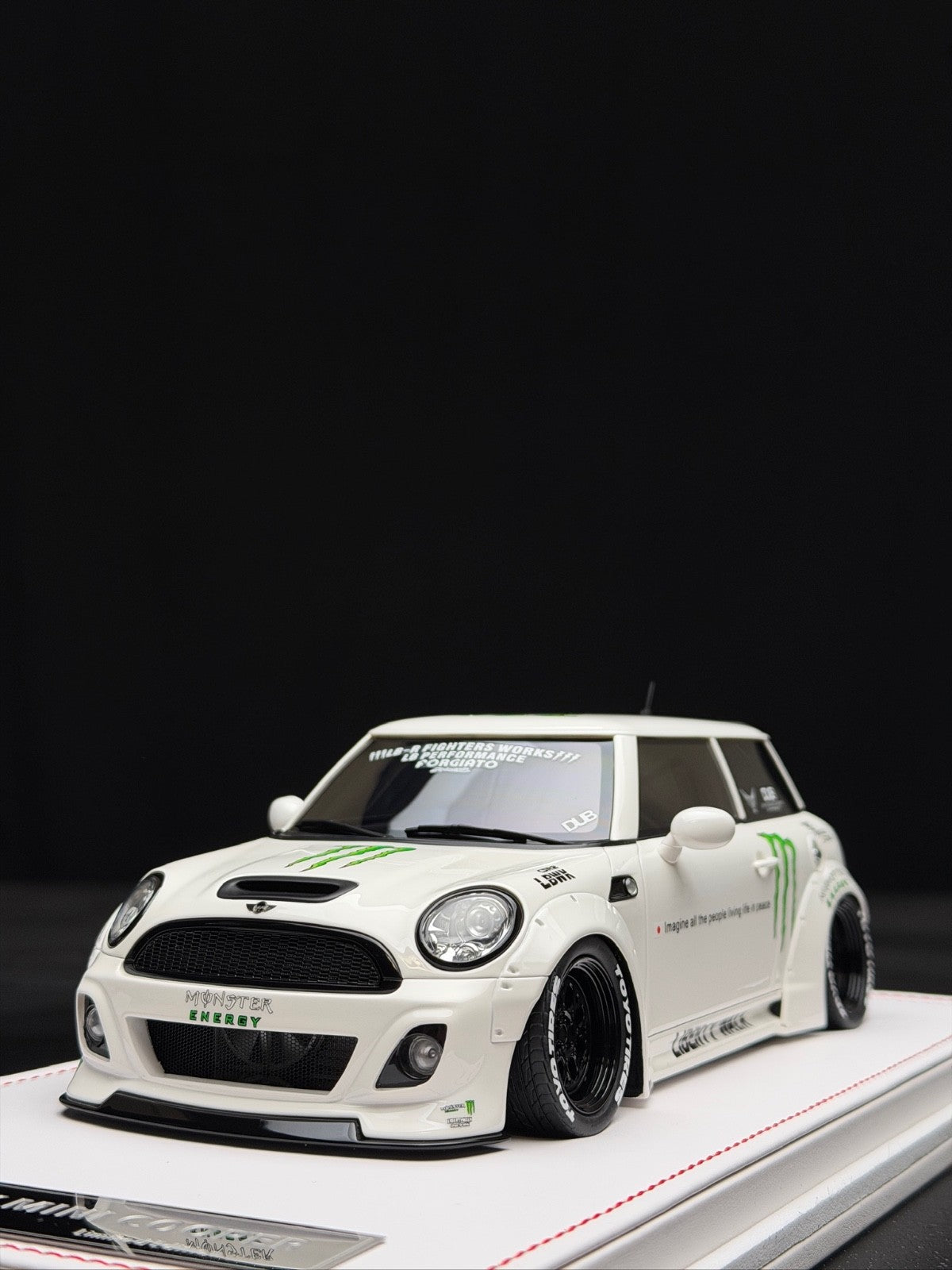 MINI Cooper LBWK (White/ Monster Energy) [IVY Merit Model] 1/18 scale ...