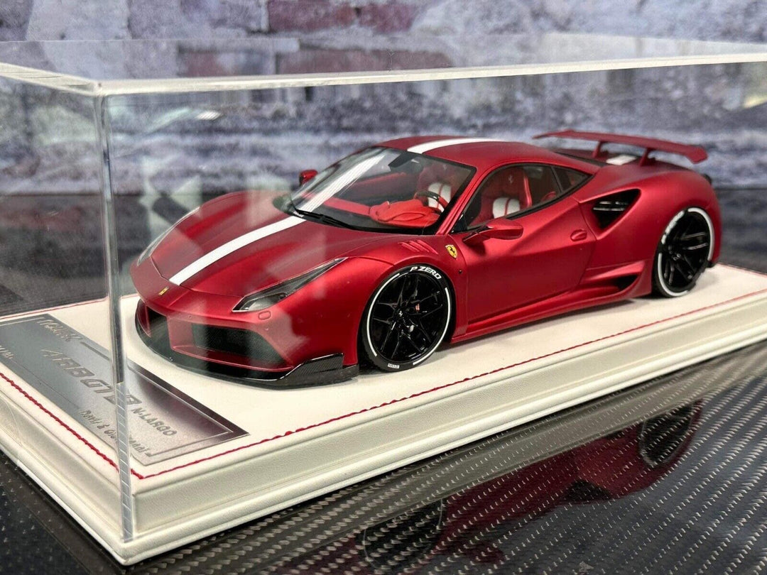 Ferrari 488 GTB N-LARGO NOVITEC (Matt Chrome Red) [Davis & Giovanni] 1:18 scale