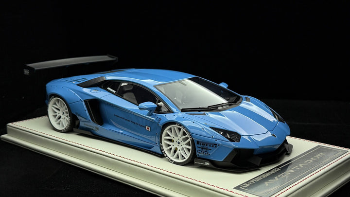 Lamborghini Aventador LBWK (Blue w/ White Rims) [Davis & Giovanni] 1:18 1 OF 1
