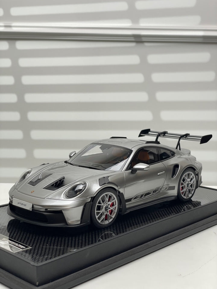 Porsche 911 GT3RS (Silver) [Timothy & Pierre] 1/18 scale