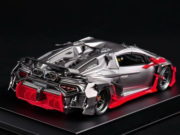 Lamborghini Huracan Awakenup-P61 Roadster (Silver/ Red)[DreamWalkers] 1/18 scale